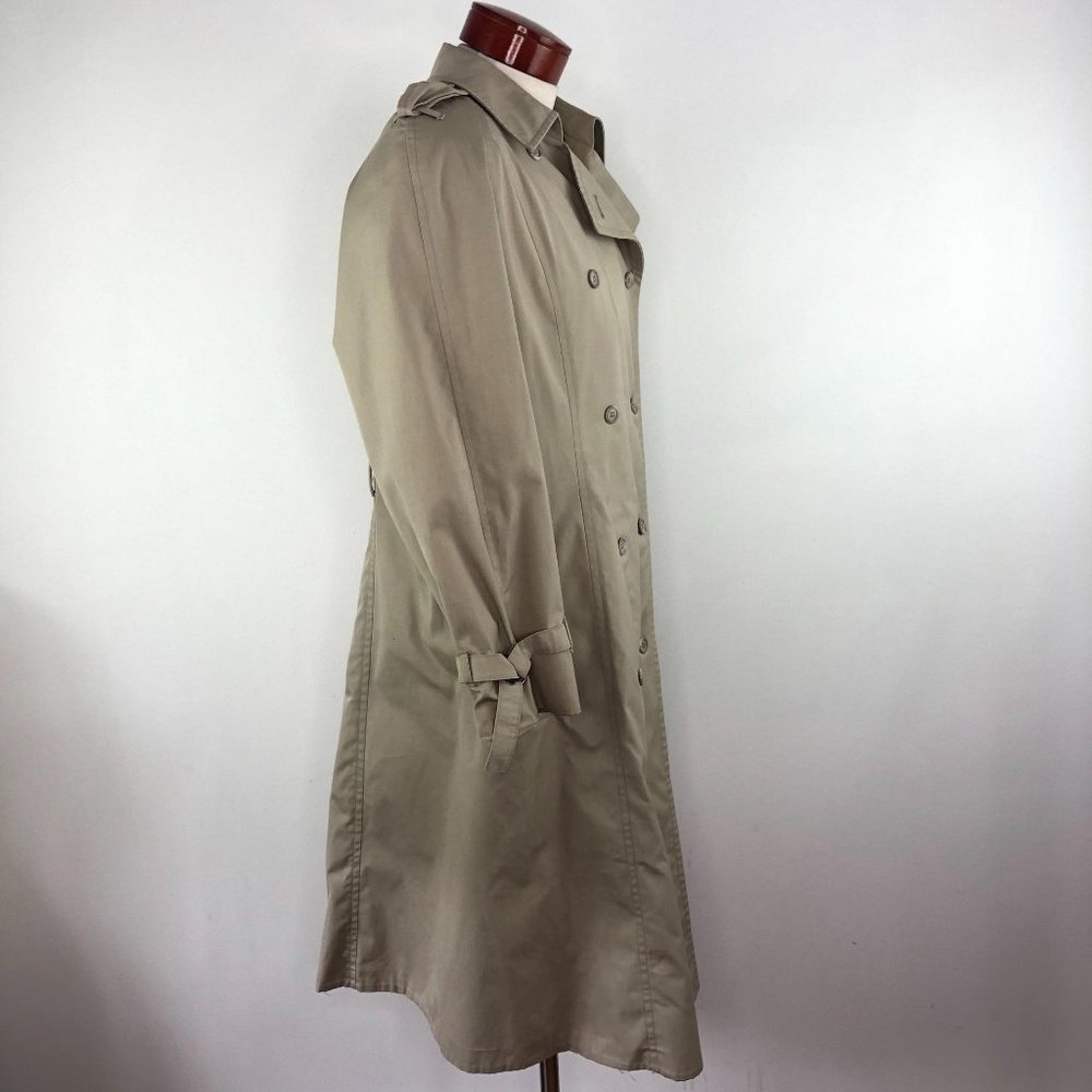 Vtg London Fog Khaki Trench Coat  |  Mens 18 Reg - Picture 4 of 10